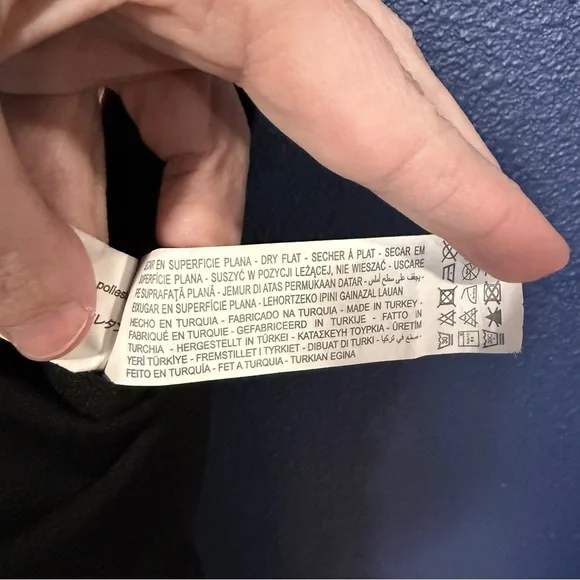 Zara Wide Leg Black Jumpsuit with Silver Beaded Straps | Size Small - Picture 7 of 7